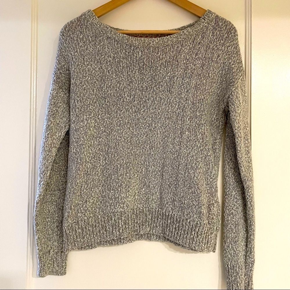 Banana Republic Heritage Collection 100% cotton gray pullover sweater Small - Picture 2 of 10